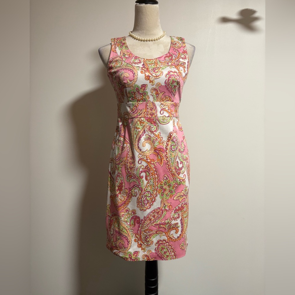 Paisley Pink Sleeveless Dress